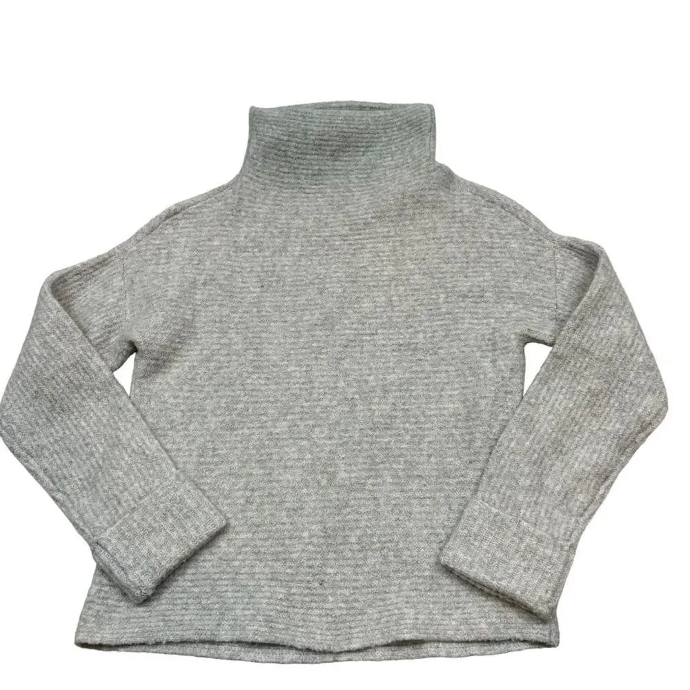 Ladies Daily Ritual Brand Grey Wool Blend Mock Neck‎ Sweater Size Medium